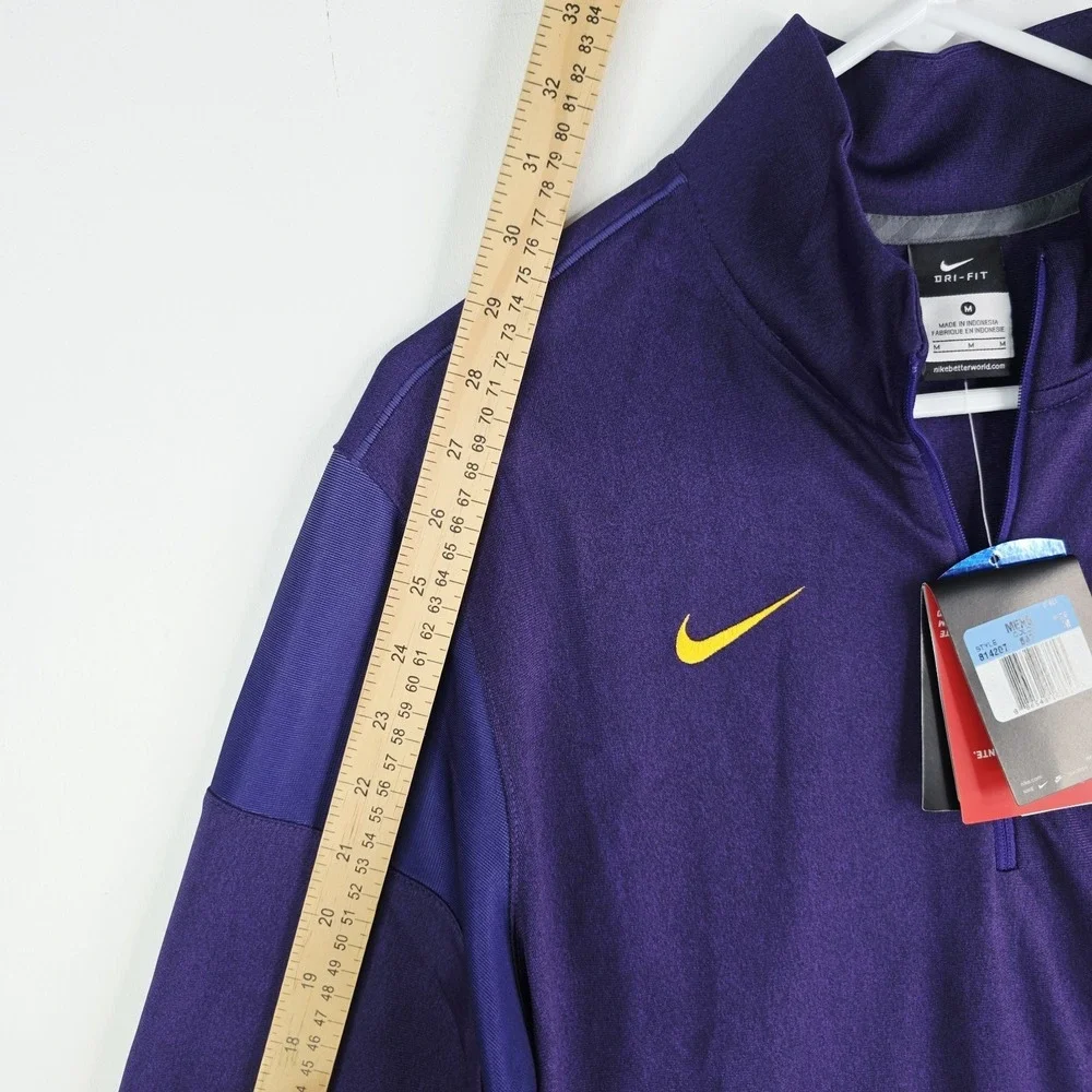 LSU Tigers Nike 1/4 Zip Pullover Men's Medium Purple Football Long Sleeve 814207